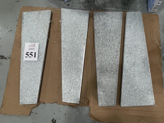 SET CUSTOM MADE GLASS TABLE LEGS
