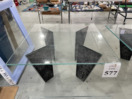 MALVASIO DESIGNS VETRO GLASS COFFEE TABLE