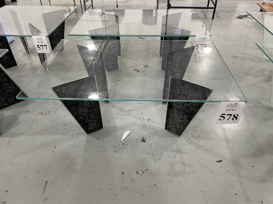 MALVASIO DESIGNS VETRO GLASS COFFEE TABLE