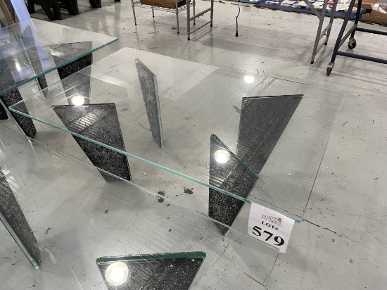 MALVASIO DESIGNS VETRO GLASS COFFEE TABLE