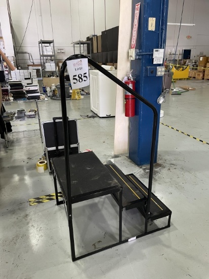 METAL SET OF STAIRS INCLUDES RAIL
