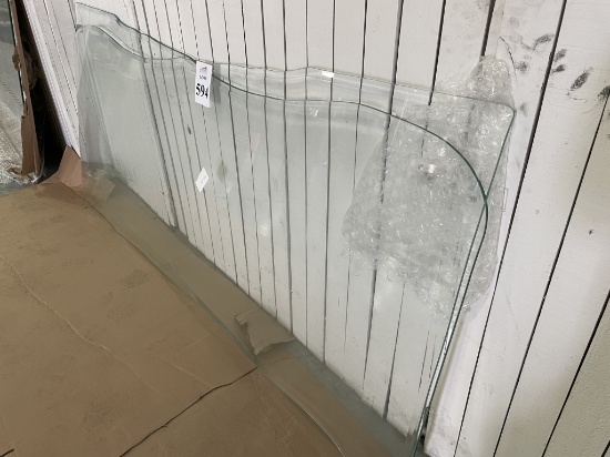 MATCHING CUSTOM SHAPED BEVELED GLASS TABLE TOP
