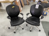 LEATHER ROLLING OFFICE CHAIRS