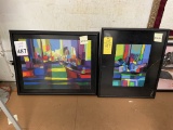 ABSTRACT PAINTINGS ON PAPER, SIGNED BY ARTIST