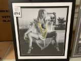 FRAMED PHOTO ON CANVAS OF NUDE FEMALE