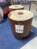 PADDED STOOLS INCLUDES COWHIDE SEAT