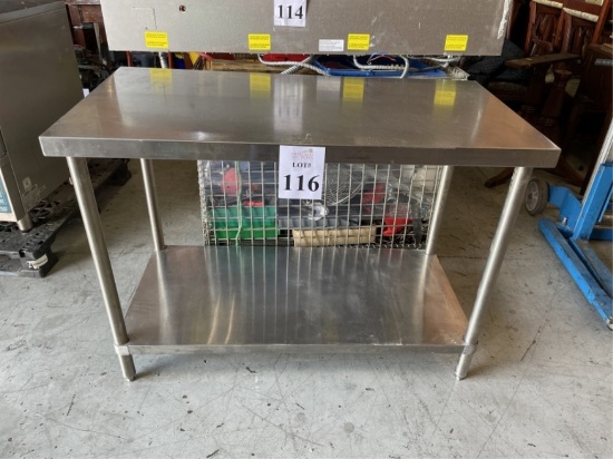 STAINLESS STEEL PREP TABLE