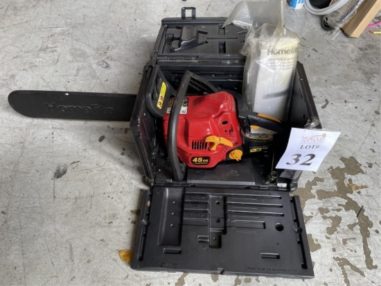 HOMELITE CHAINSAW, 45CC POWER STROKE, 18"
