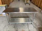 STAINLESS STEEL PREP TABLE, MEASURES 60