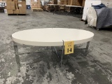 *NEW IN BOX* COFFEE TABLE W/CHROME BASE WITH WHITE COMPOSITE TOP