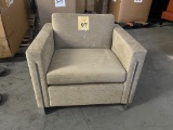 *NEW IN BOX* TUOHY TAUPE VELOUR STYLE ARM CHAIR