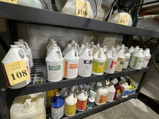 CONTAINERS ASSORTED CLEANING SOLVENTS