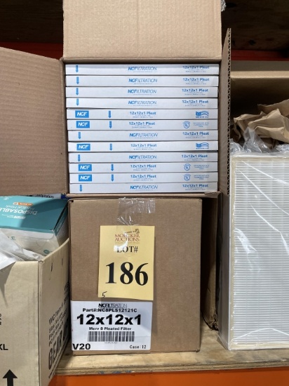 CASES OF MERV 8 PLEATED FILTERS, 12" X 12" X 1"