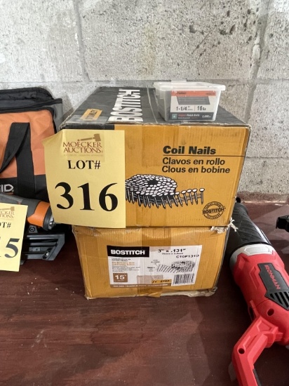 NEW BOXES BOSTITCH 3" COIL NAILS