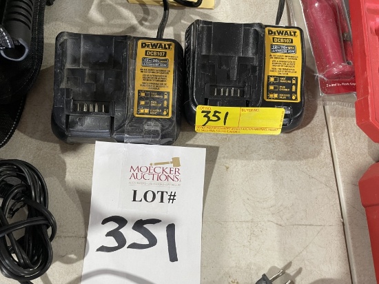 DEWALT BATTERY CHARGERS, MODEL DCB107