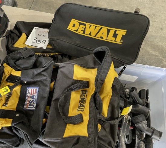 LOT CONSISTING OF (12) ASSORTED DEWALT TOOL BAGS