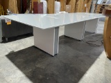GLASS CONFERENCE TABLE WITH POWER OUTLETS