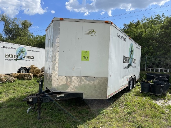 2012 CARGO SOUTH, INC. 20' TANDEM AXLE ENCLOSED UTILITY TRAILER