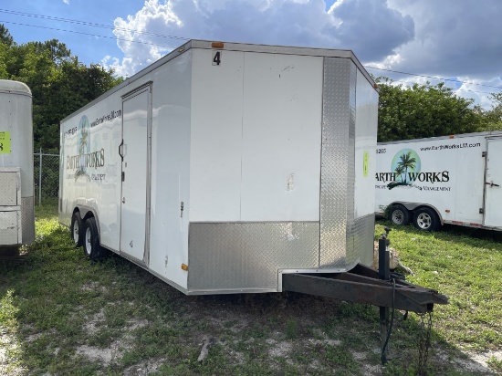 2015 COVERED WAGON TRAILER 20' TANDEM AXLE ENCLOSED UTILITY TRAILER