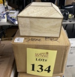 WILLIAMS SONOMA SMALL REVERSE BRASS STONE BOX