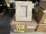 WILLIAMS SONOMA SMALL REVERSE BRASS STONE FRAMES