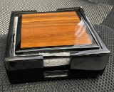 SETS OF (4) PIECE COASTER SETS, LACQUER FINISH