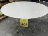 ROUND TABLE WITH CHROME BASE