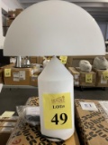 ATOLL0 237 OPAL WHITE GLASS TABLE LAMP, 20