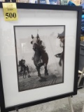 FRAMED HORSE RACE PICTURE