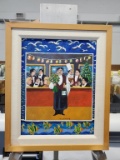 ACRYLIC ON CANVAS RESTAURANT SCENE