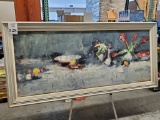 LARGE FRAMED OIL ON CANVAS