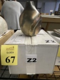 BRIGHAM LARGE METAL VASES, MEASURE 8