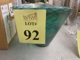 CRATE AND BARREL MURANO GLASS AQUATIC VASE