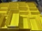YELLOW PLASTIC STORAGE/ORGANIZER BINS
