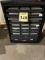 SAMPLE/DISPLAY CASE WITH TRAYS ON WHEELS