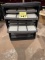 SAMPLE/DISPLAY CASE WITH TRAYS ON WHEELS