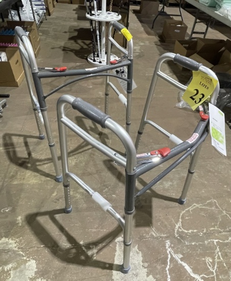 MCKESSON DRIVE ADJUSTABLE FOLDING WALKERS (NEW)