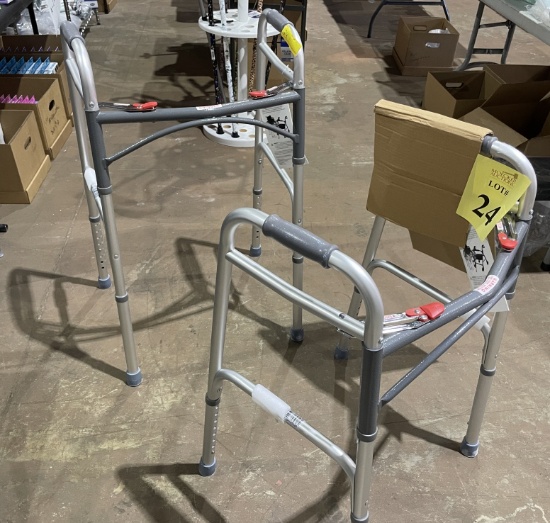 MCKESSON DRIVE ADJUSTABLE FOLDING WALKERS  (NEW)