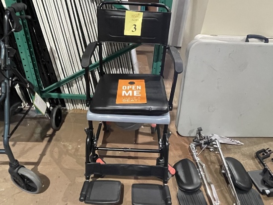 NOVA TRANSPORT CHAIR COMMODE, DRPARM (NEW)