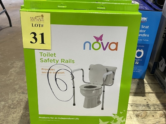 NOVA TOILET SAFETY RAILS (NEW IN BOX)