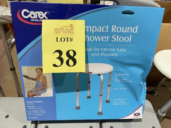 CAREX COMPACT ROUND SHOWER STOOL (NEW)