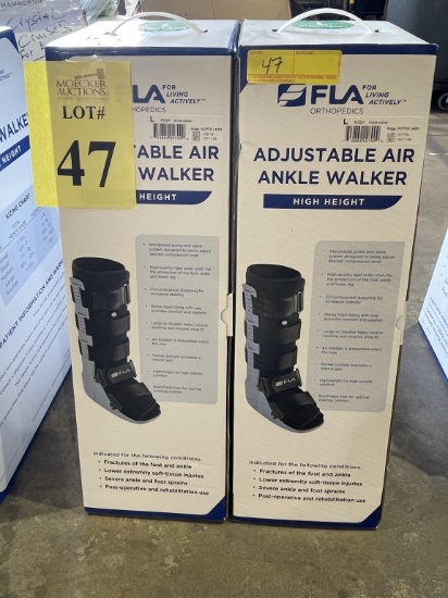 FLA ORTHOPEDICS ADJUSTABLE AIR ANKLE WALKERS (NEW)