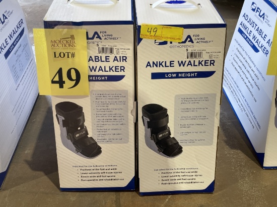 FLA ORTHOPEDICS ADJUSTABLE AIR ANKLE WALKERS (NEW)