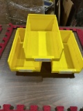 YELLOW PLASTIC STORAGE/ORGANIZER BINS