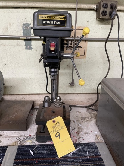 CENTRAL MACHINERY 8" DRILL PRESS, ITEM 44506