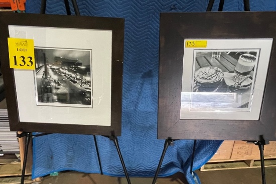 FRAMED AND MATTED BLACK AND WHITE PHOTOS