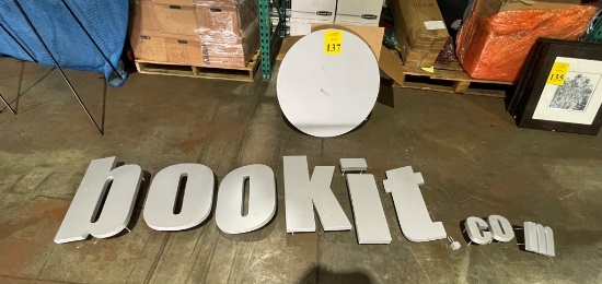 SET OF BOOKIT.COM METAL LETTERS