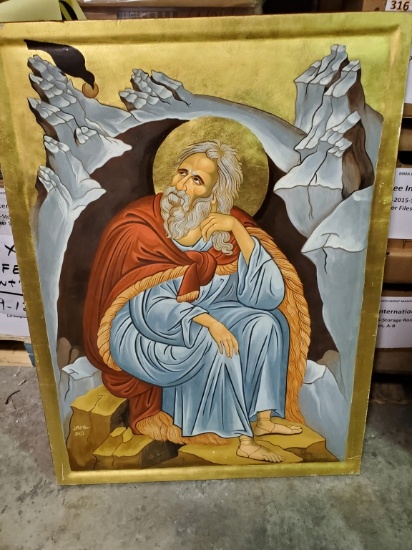 RELIGIOUS PAINTING ON WOOD