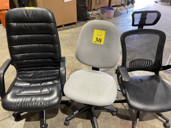 LOT CONSISTING OF (3) ASSORTED CHAIRS