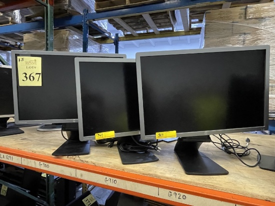 HP 24" MONITORS ON ADJUSTABLE HEIGHT STANDS